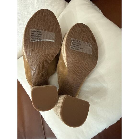 YellowBox Suede Espadrille Platform Block Heel Mule Indie Hippie Boho 9.5 NWOT - Picture 6 of 6